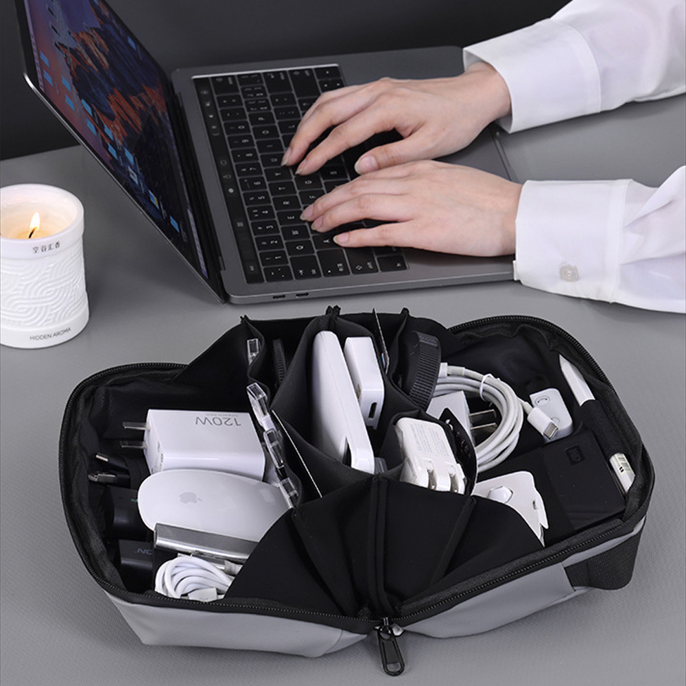 Tech Accessories Organizer Pouch - 1 قطعة الحقيبة التكنولوجيا السفر ،