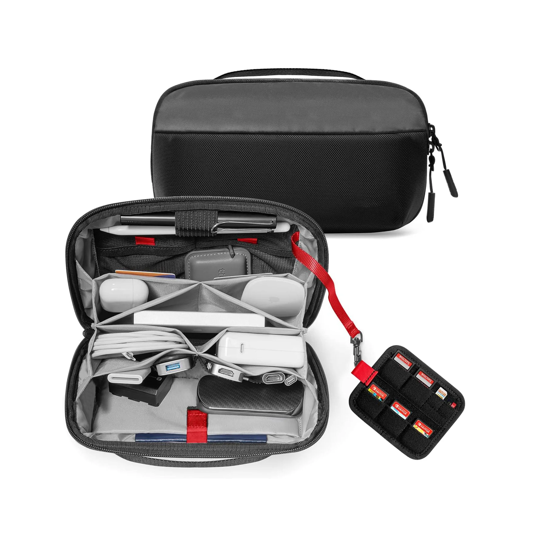 Tech Accessories Organizer Pouch - حقيبة تنظيم أدوات السفر، حافظة إلكترونية
