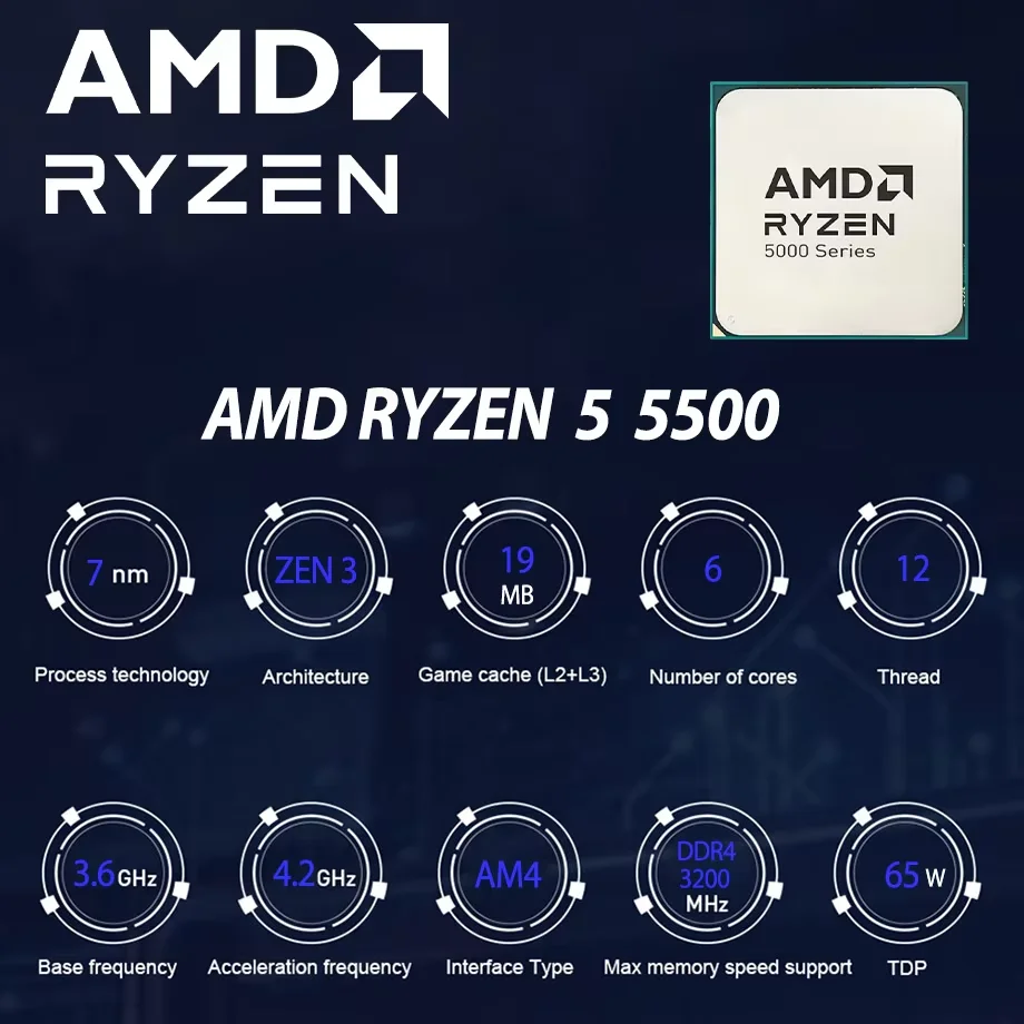 معالج AMD Ryzen 5 5500 R5 5500 - مراجعة Amd Cpu Ryzen 5 وسعره